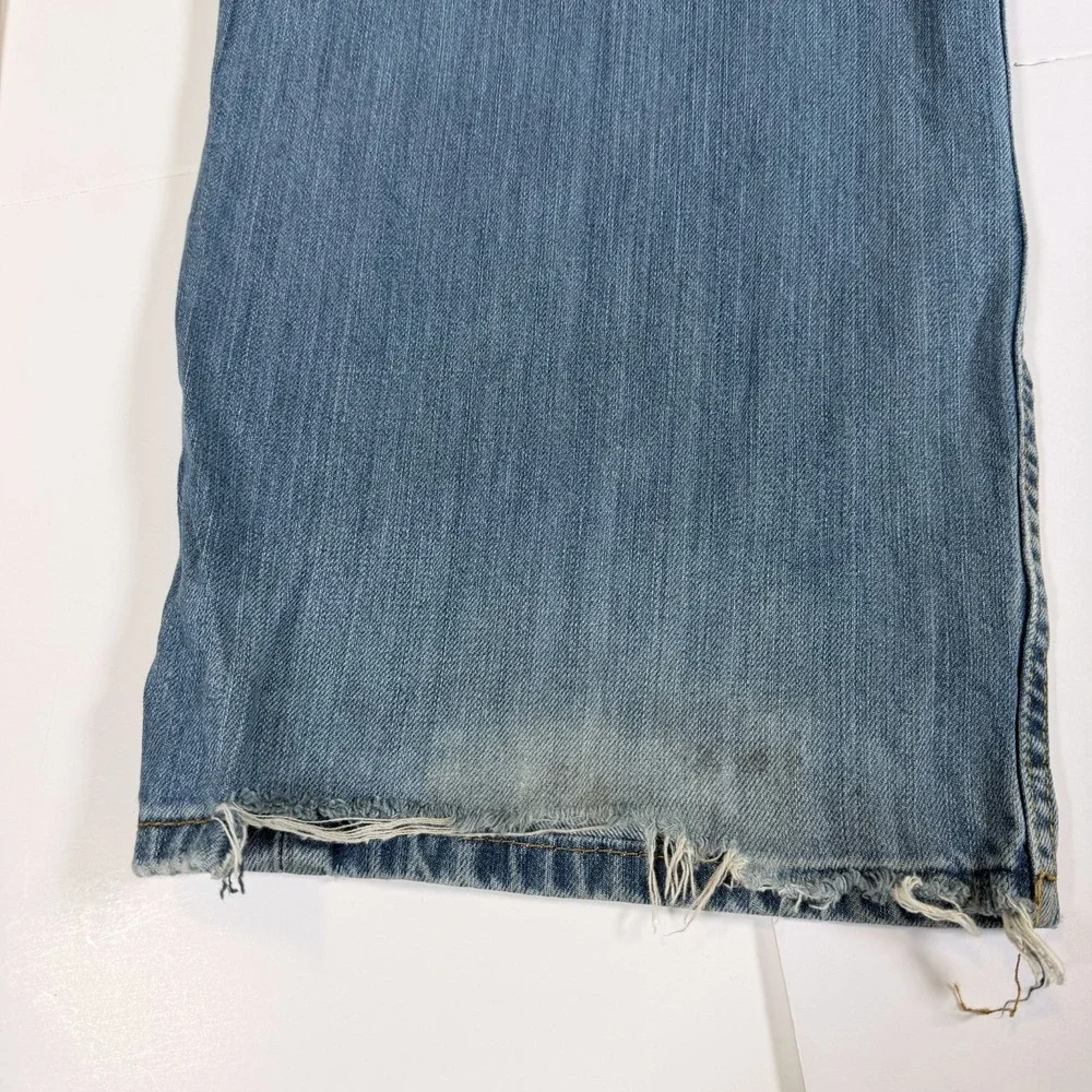 Levi's 559 Jeans Mens 42x32 Blue Denim Faded Hipster Red Tab Boho Straight Leg